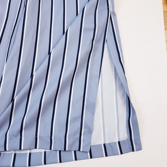 NWT J.O.A. High Waist Crop Pants Blue White Stripe XS - Picture 8 of 10